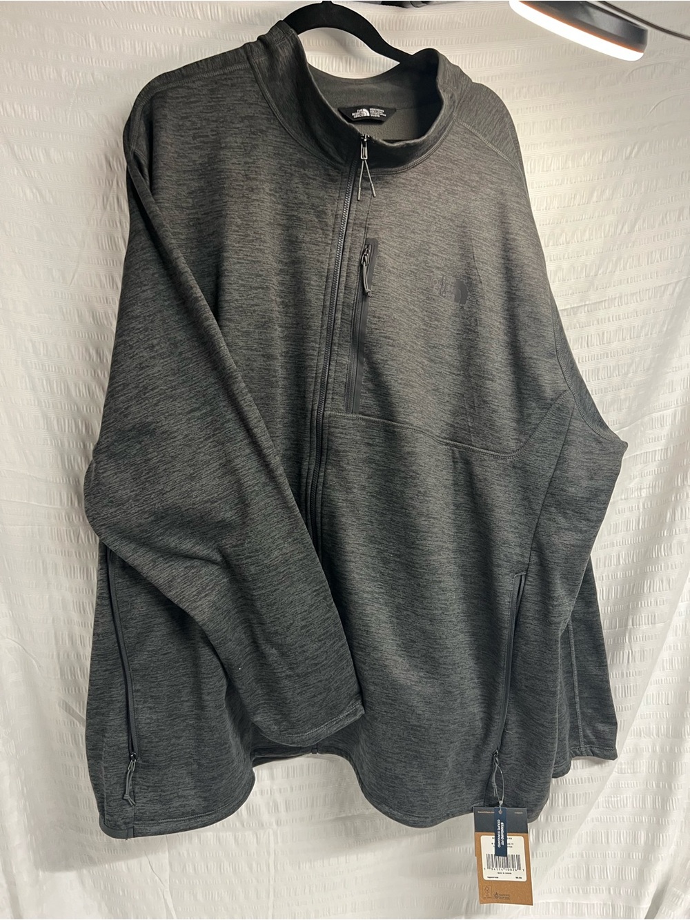 The North Face Men’s Dark Charcoal Full-Zip Zip-Up Sweater